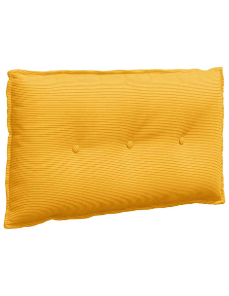 Cuscino per Schiena Giallo Chiaro 80 x 50 cm Tessuto in Cords