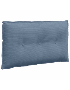 Cuscino per Schiena Blu 80 x 50 cm Tessuto in Cords