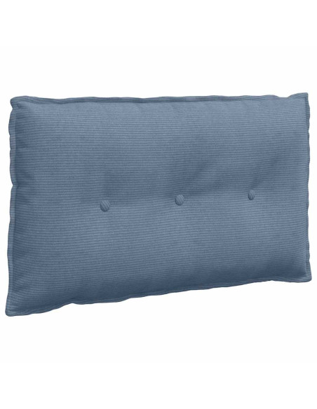 Cuscino per Schiena Blu 80 x 50 cm Tessuto in Cords