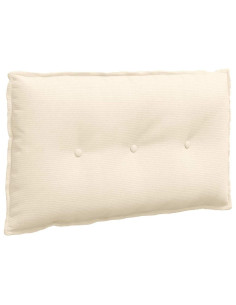 Cuscino per Schiena Crema 80 x 50 cm Tessuto in Cords