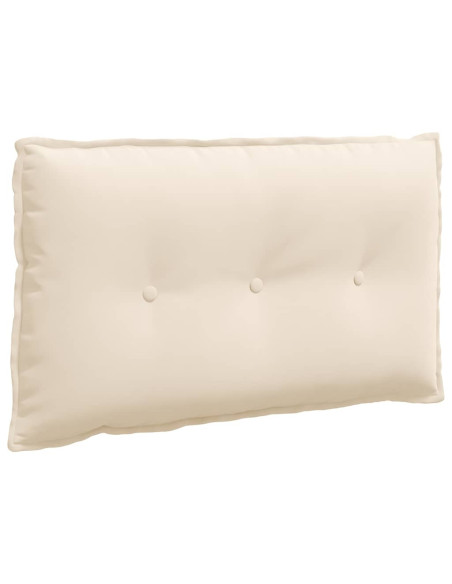 Cuscino per Schiena Beige 80 x 50 cm Tessuto in Microfibra