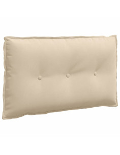 Cuscino per Schiena Crema 80 x 50 cm Tessuto in Microfibra