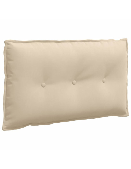 Cuscino per Schiena Crema 80 x 50 cm Tessuto in Microfibra