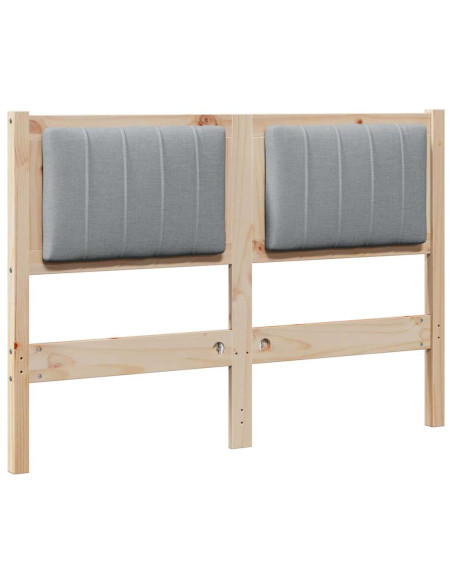 Testiera imbottita con testiera Marrone 120 cm Pino massello