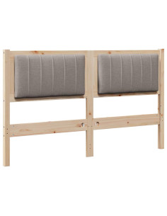 Testiera imbottita con testiera Marrone 135 cm Pino massello