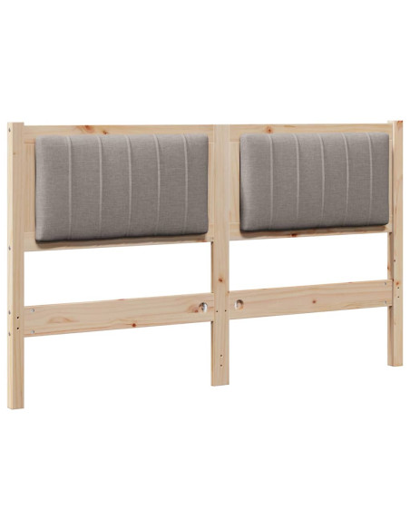 Testiera imbottita con testiera Marrone 140 cm Pino massello