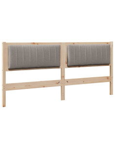 Testiera imbottita con testiera Marrone 180 cm Pino massello