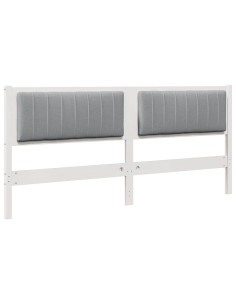 Testiera imbottita con testiera Bianco 180 cm Pino massello