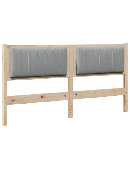 Testiera imbottita con testiera Marrone 150 cm Pino massello