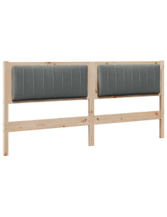 Testiera imbottita con testiera Marrone 180 cm Pino massello