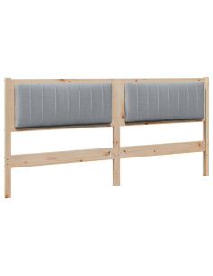 Testiera imbottita con testiera Marrone 180 cm Pino massello