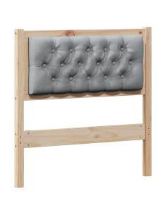 Testiera Marrone e grigio chiaro 75 cm Legno di pino massello