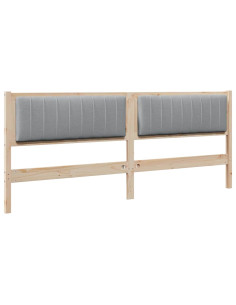 Testiera imbottita con testiera Marrone 200 cm Pino massello