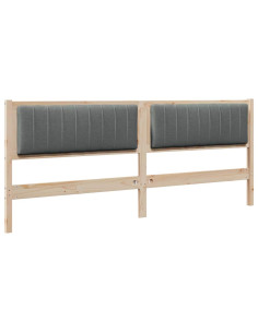 Testiera imbottita con testiera Marrone 200 cm Pino massello