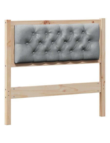 Testiera Marrone e grigio chiaro 90 cm Legno di pino massello