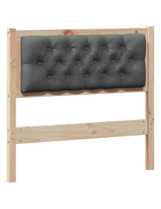 Testiera marrone e grigio scuro 90 cm Legno di pino massello