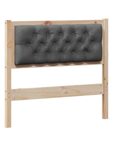 Testiera marrone e grigio scuro 90 cm Legno di pino massello