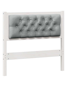 Testiera Bianco e grigio chiaro 90 cm Legno di pino massello