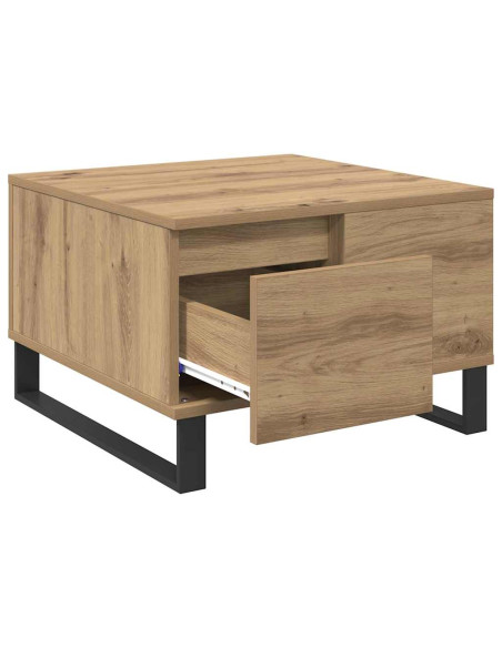 Tavolino da salotto rovere artigianale 55 x 55 x 36.5 cm