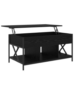 Tavolino da salotto Rovere nero 100 x 55 x 50 cm