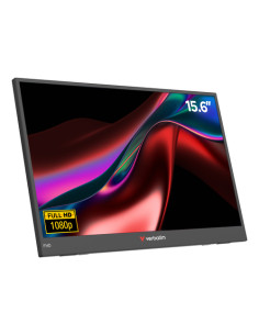 Verbatim Portable 15.6" FHD Monitor LIGHT Monitor portatile Nero 39,6 cm (15.6") LCD 1920 x 1080 Pixel