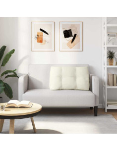 Cuscino per Schiena Crema 80 x 24 x 50 cm Velluto