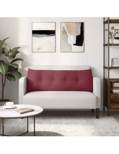 Cuscino per Schiena Rosso Vino 140 x 24 x 50 cm Tessuto