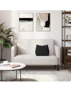 Cuscino per Schiena Nero 45 x 20 x 35 cm Tessuto in Cords