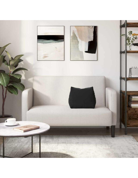 Cuscino per Schiena Nero 45 x 20 x 35 cm Tessuto in Cords