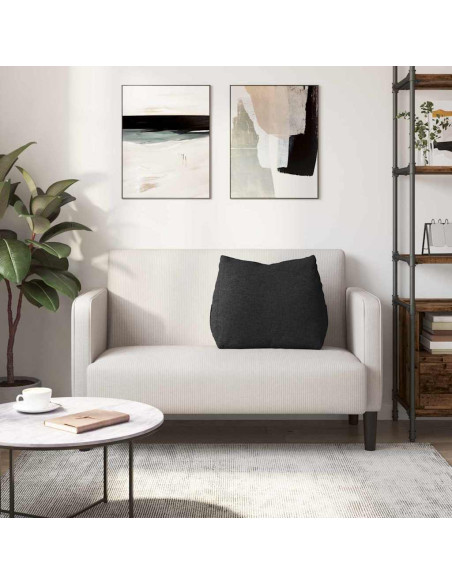 Cuscino per Schiena Nero 60 x 20 x 50 cm Tessuto