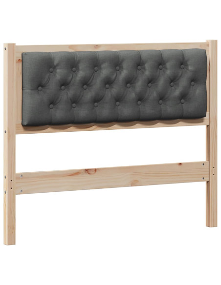 Testiera marrone e grigio scuro 100 cm Legno di pino massello