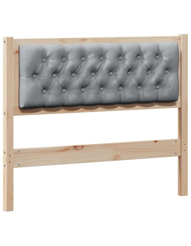 Testiera Marrone e grigio chiaro 100 cm Legno di pino massello