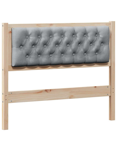 Testiera Marrone e grigio chiaro 100 cm Legno di pino massello