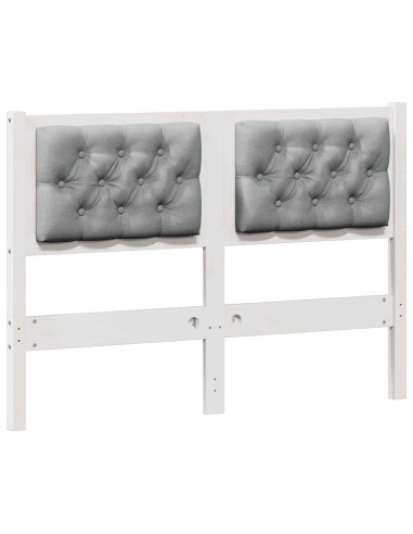 Testiera Bianco e grigio chiaro 120 cm Legno di pino massello