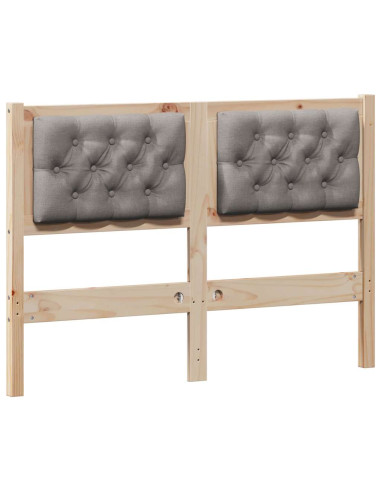 Testiera Altro Marrone e taupe 135 cm Legno di pino massello