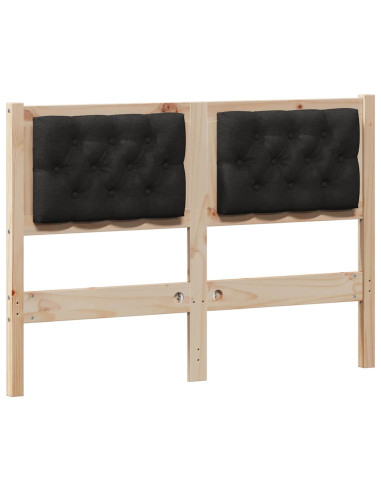 Testiera Altro Marrone e nero 120 cm Legno di pino massello