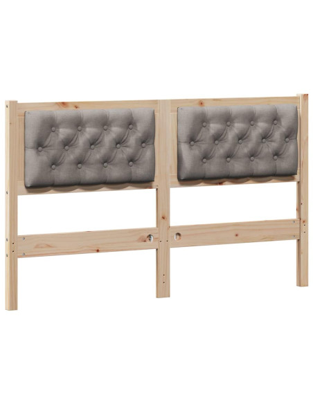 Testiera Altro Marrone e taupe 140 cm Legno di pino massello