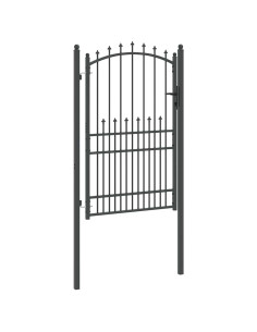 Cancello della recinzione con punte Grigio 200 x 100 cm
