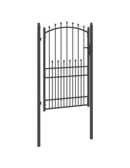 Cancello della recinzione con punte Grigio 200 x 100 cm