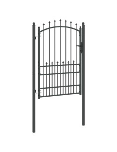 Cancello della recinzione con punte Grigio 170 x 100 cm