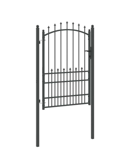 Cancello della recinzione con punte Grigio 170 x 100 cm