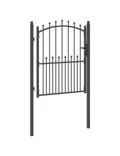 Cancello della recinzione con punte Grigio 150 x 100 cm