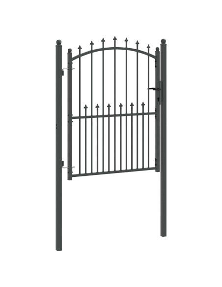 Cancello della recinzione con punte Grigio 150 x 100 cm