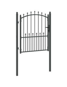 Cancello della recinzione con punte Grigio 125 x 100 cm