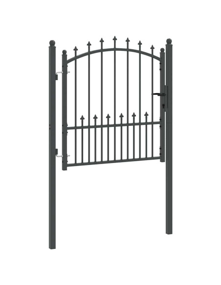 Cancello della recinzione con punte Grigio 100 x 100 cm