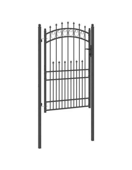 Cancello della recinzione con punte Grigio 200 x 100 cm
