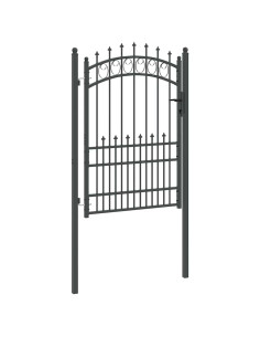 Cancello della recinzione con punte Grigio 170 x 100 cm