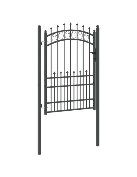 Cancello della recinzione con punte Grigio 170 x 100 cm