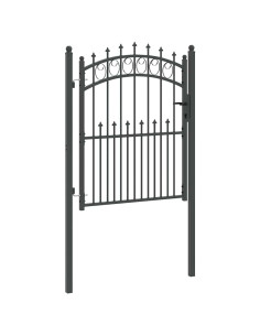 Cancello della recinzione con punte Grigio 150 x 100 cm