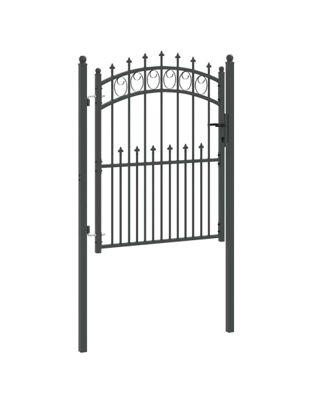 Cancello della recinzione con punte Grigio 150 x 100 cm